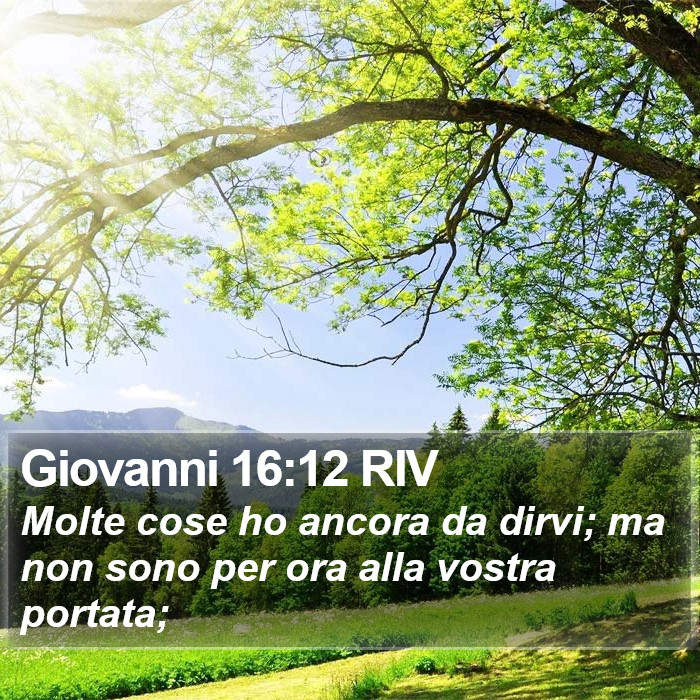 Giovanni 16:12 RIV Bible Study
