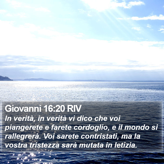 Giovanni 16:20 RIV Bible Study