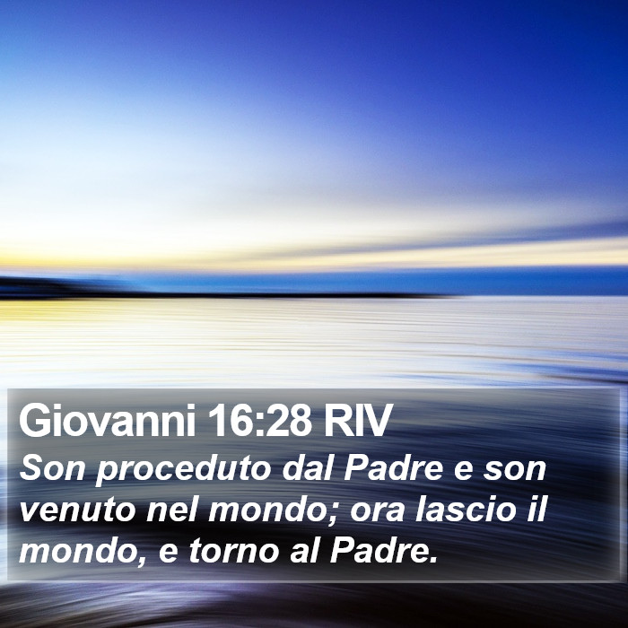 Giovanni 16:28 RIV Bible Study