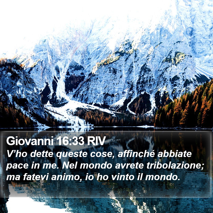Giovanni 16:33 RIV Bible Study