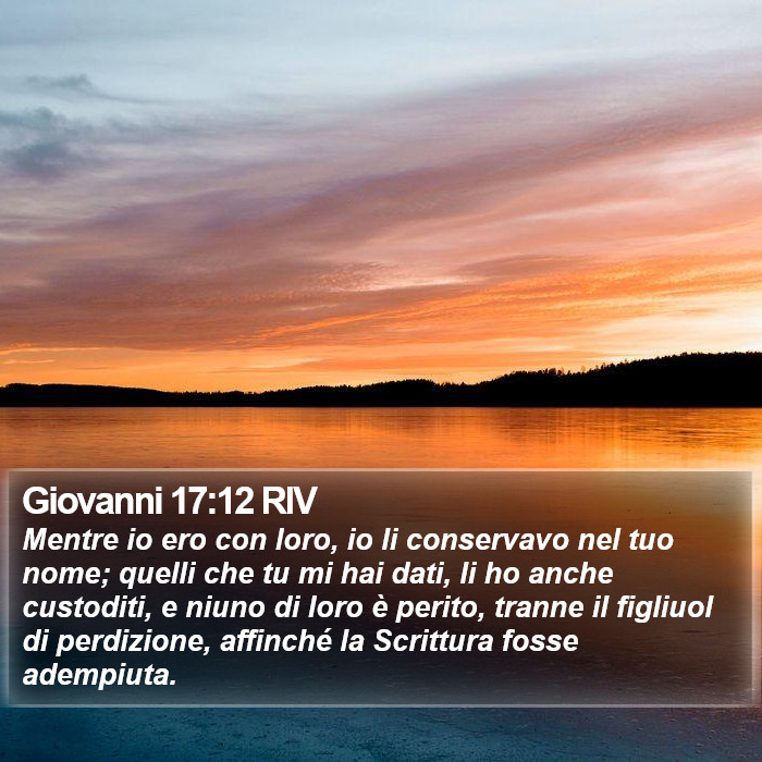 Giovanni 17:12 RIV Bible Study