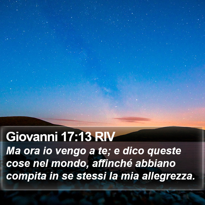 Giovanni 17:13 RIV Bible Study