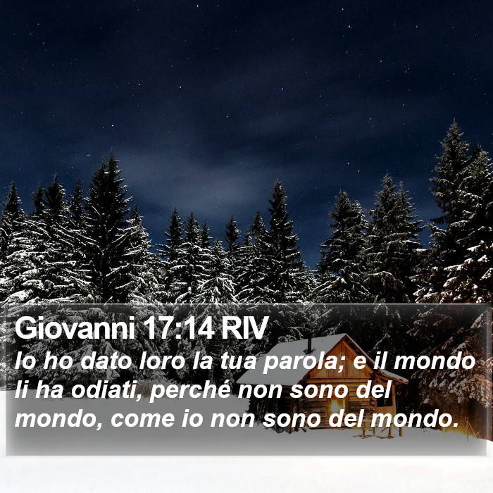 Giovanni 17:14 RIV Bible Study