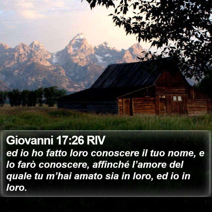 Giovanni 17:26 RIV Bible Study