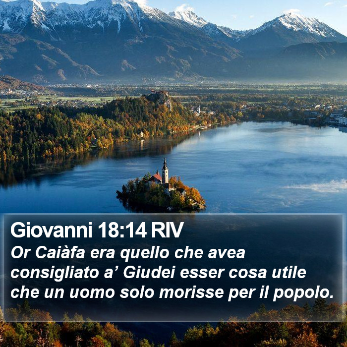 Giovanni 18:14 RIV Bible Study