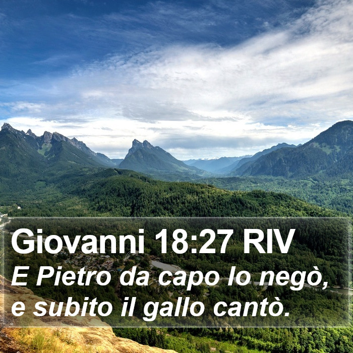 Giovanni 18:27 RIV Bible Study