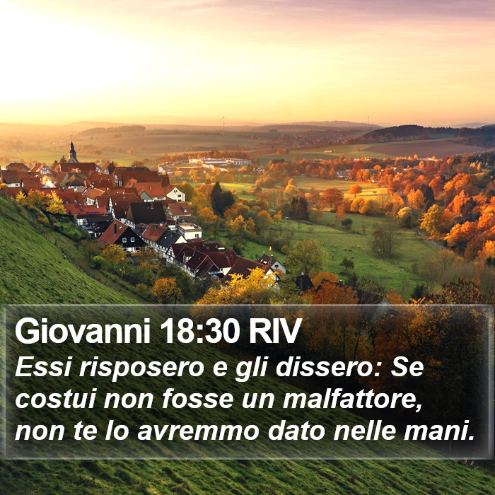 Giovanni 18:30 RIV Bible Study