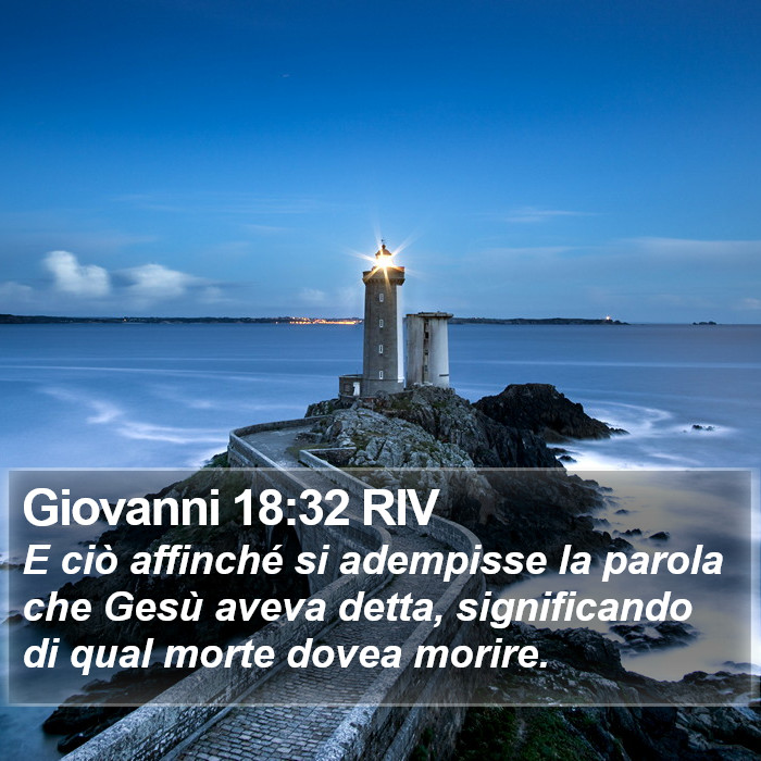 Giovanni 18:32 RIV Bible Study