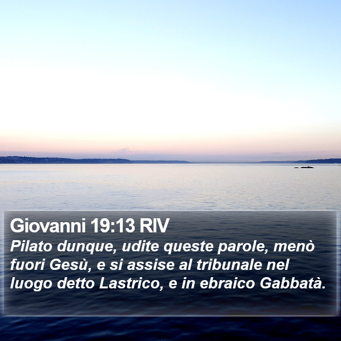 Giovanni 19:13 RIV Bible Study
