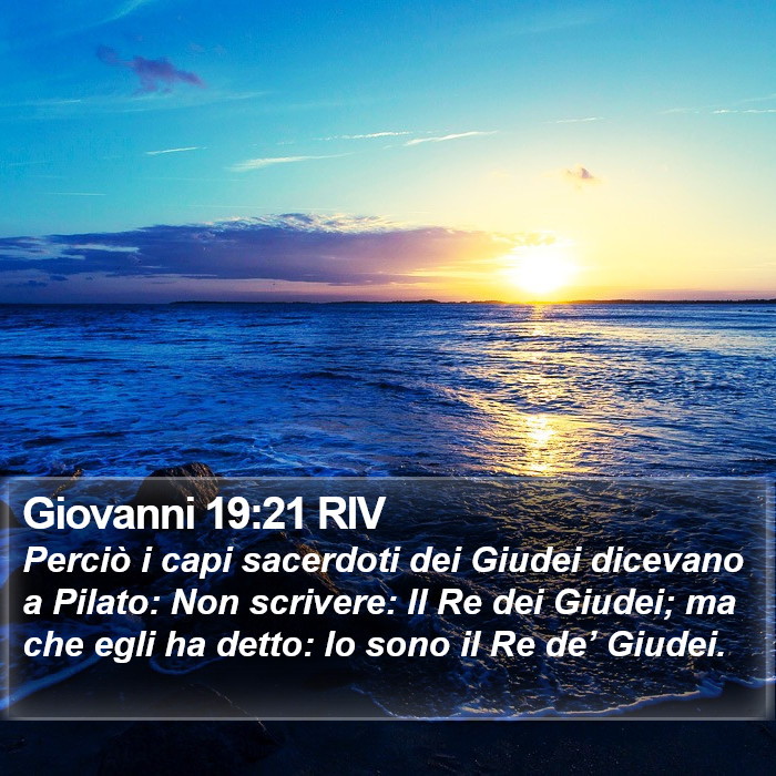 Giovanni 19:21 RIV Bible Study