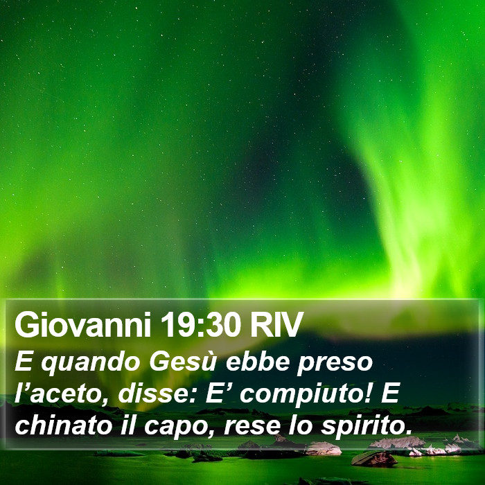 Giovanni 19:30 RIV Bible Study