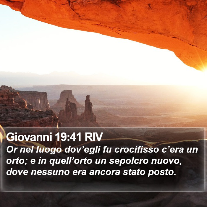 Giovanni 19:41 RIV Bible Study