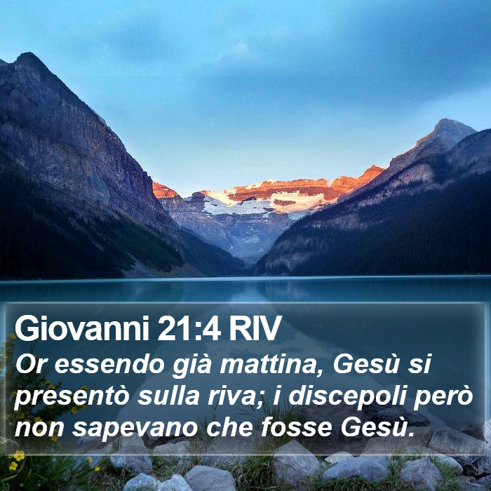 Giovanni 21:4 RIV Bible Study