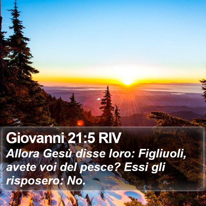 Giovanni 21:5 RIV Bible Study