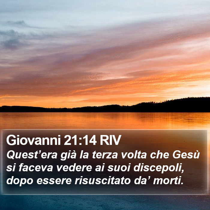 Giovanni 21:14 RIV Bible Study