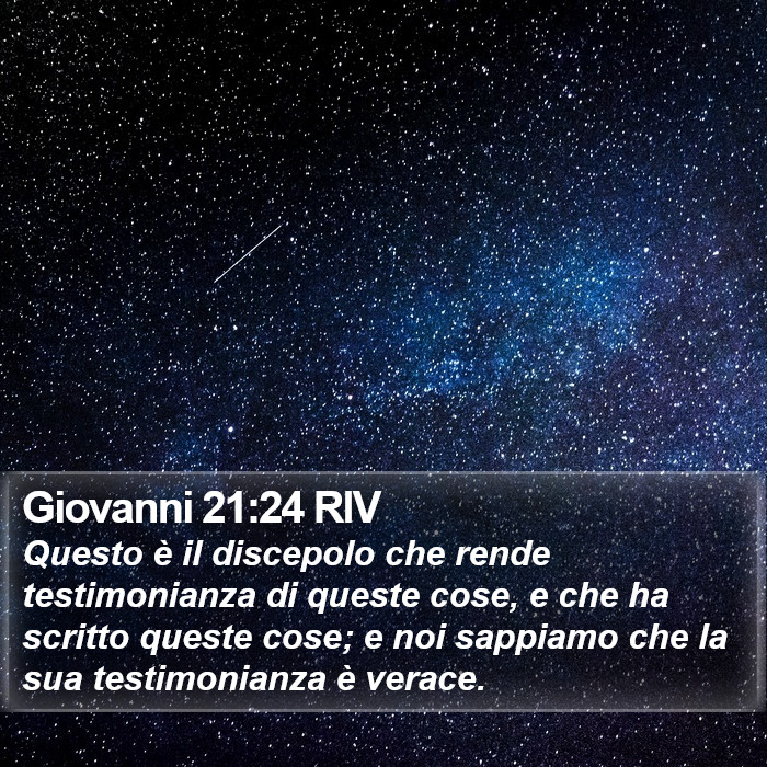 Giovanni 21:24 RIV Bible Study