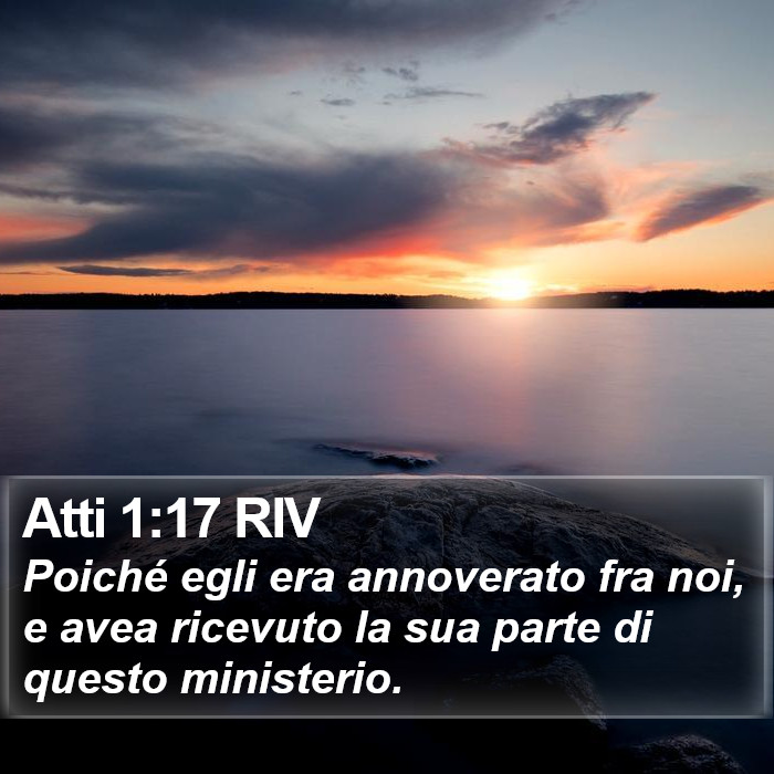 Atti 1:17 RIV Bible Study