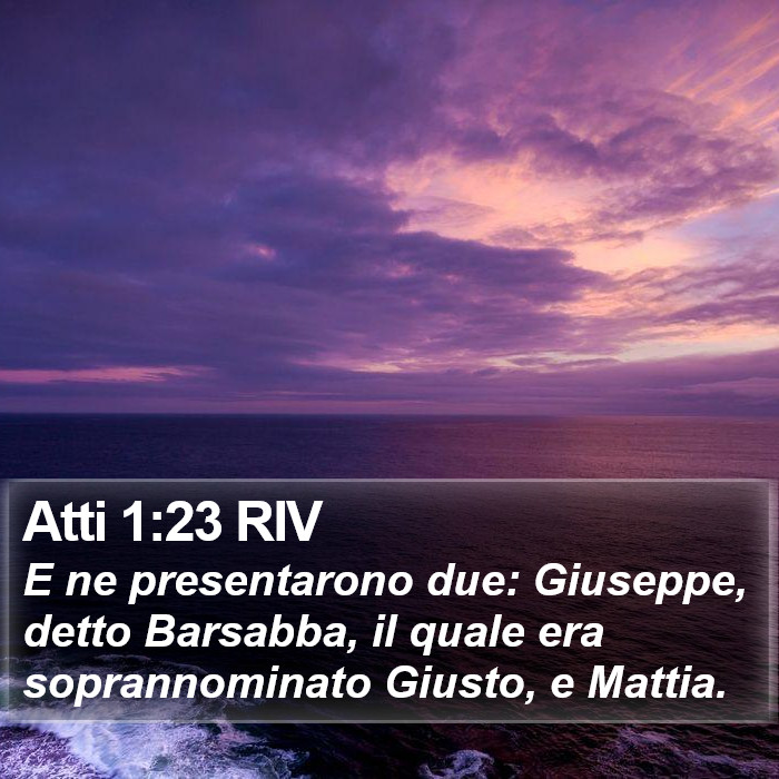 Atti 1:23 RIV Bible Study