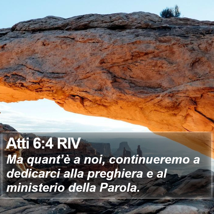 Atti 6:4 RIV Bible Study