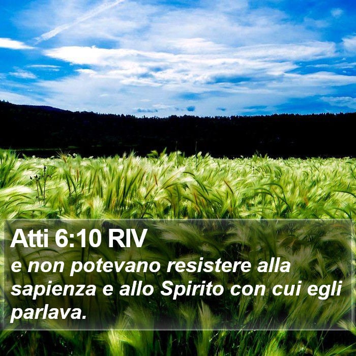 Atti 6:10 RIV Bible Study