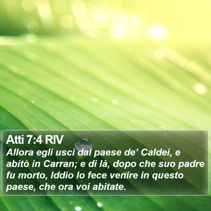 Atti 7:4 RIV Bible Study