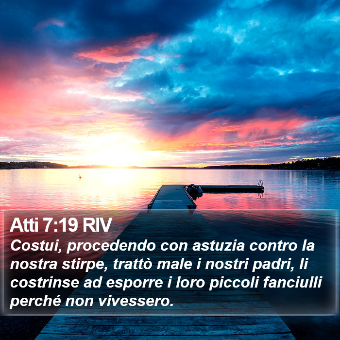 Atti 7:19 RIV Bible Study
