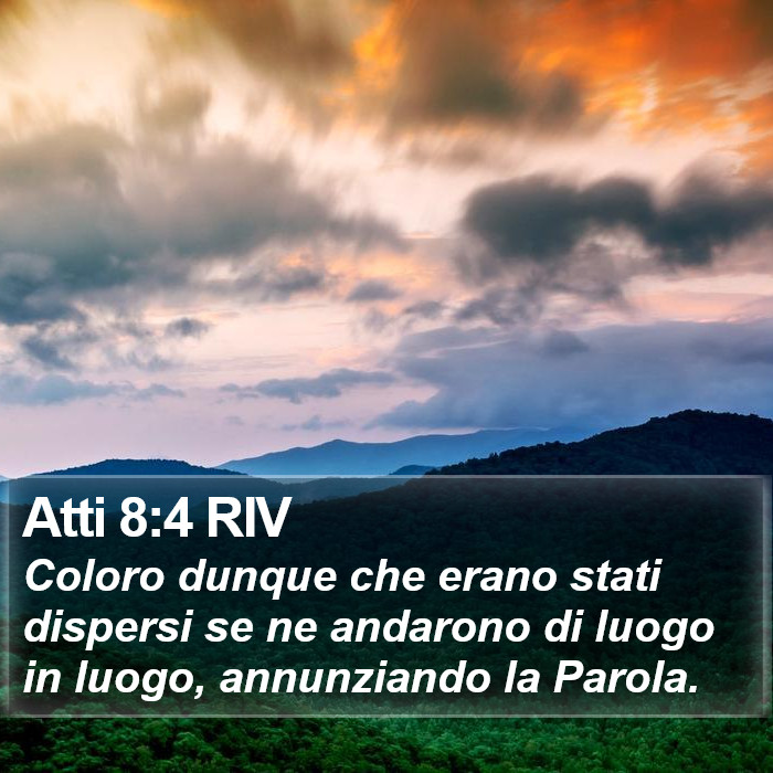 Atti 8:4 RIV Bible Study