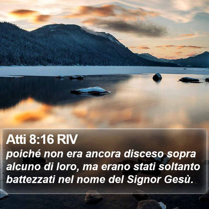 Atti 8:16 RIV Bible Study