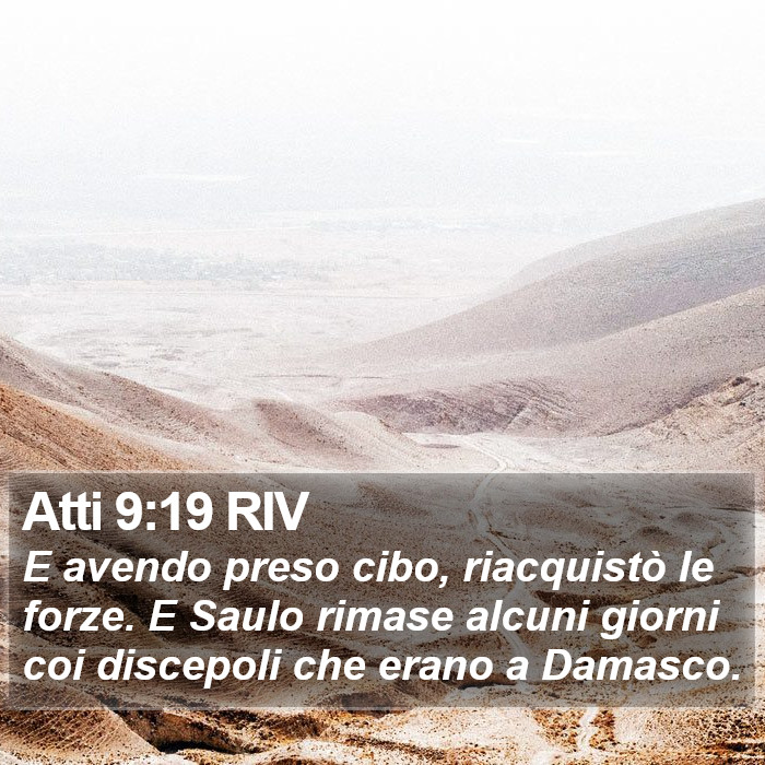 Atti 9:19 RIV Bible Study