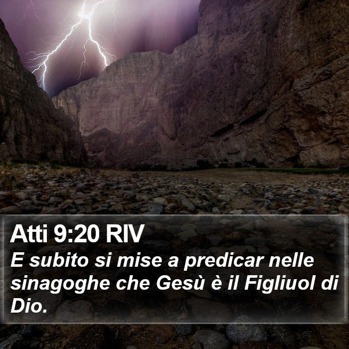 Atti 9:20 RIV Bible Study