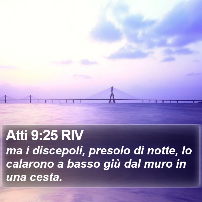 Atti 9:25 RIV Bible Study