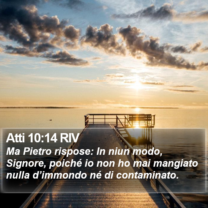 Atti 10:14 RIV Bible Study