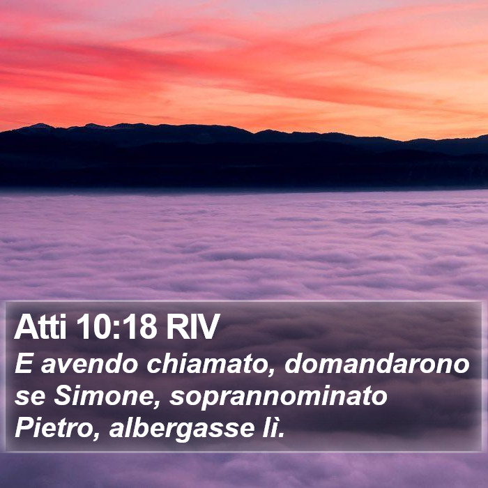 Atti 10:18 RIV Bible Study