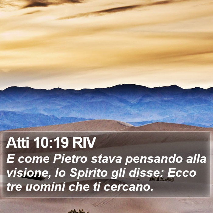 Atti 10:19 RIV Bible Study