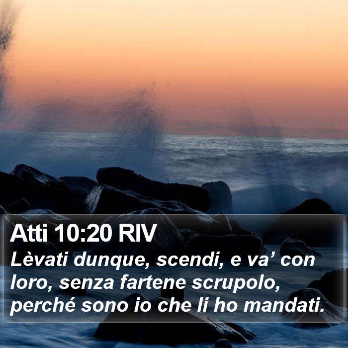 Atti 10:20 RIV Bible Study