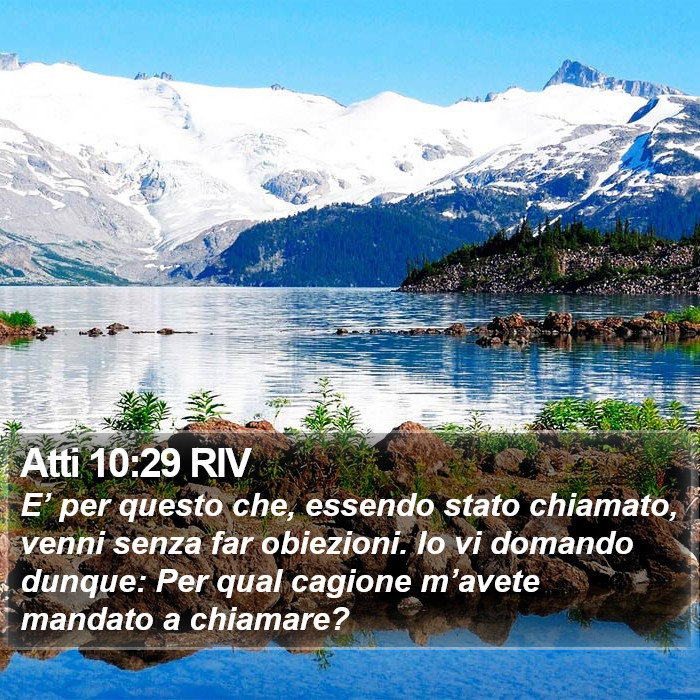 Atti 10:29 RIV Bible Study