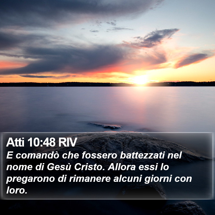 Atti 10:48 RIV Bible Study