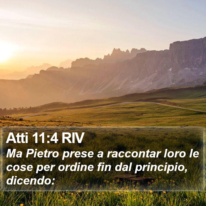 Atti 11:4 RIV Bible Study