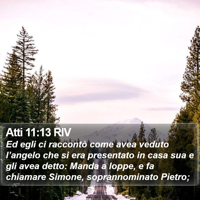 Atti 11:13 RIV Bible Study