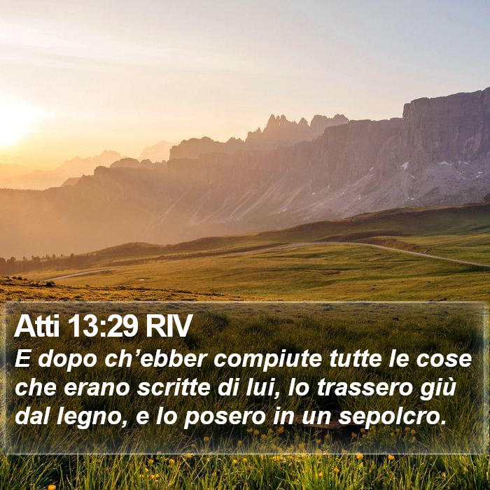 Atti 13:29 RIV Bible Study