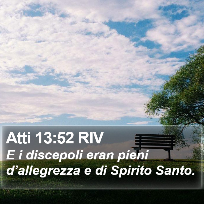 Atti 13:52 RIV Bible Study