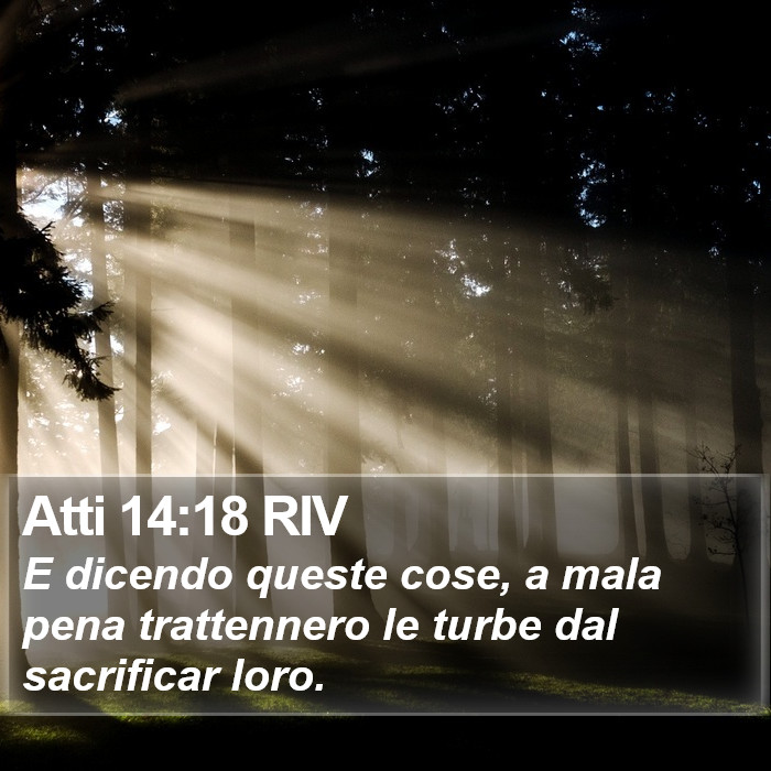 Atti 14:18 RIV Bible Study