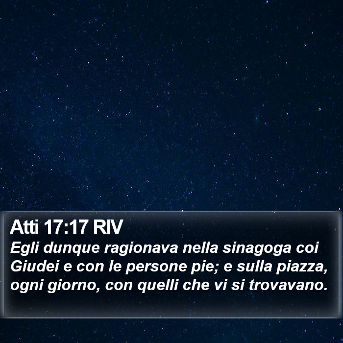 Atti 17:17 RIV Bible Study