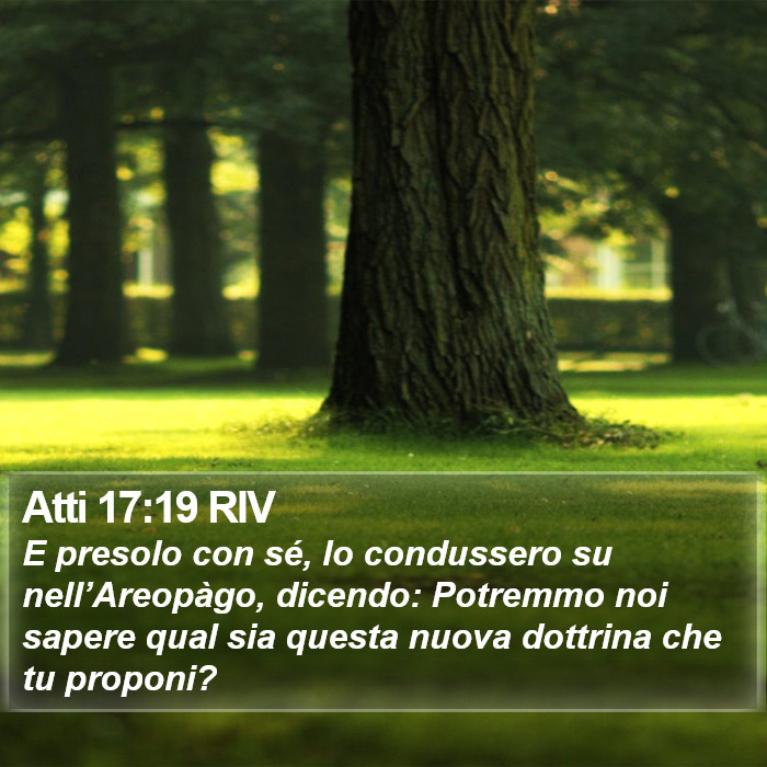 Atti 17:19 RIV Bible Study