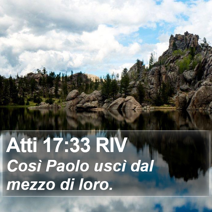 Atti 17:33 RIV Bible Study