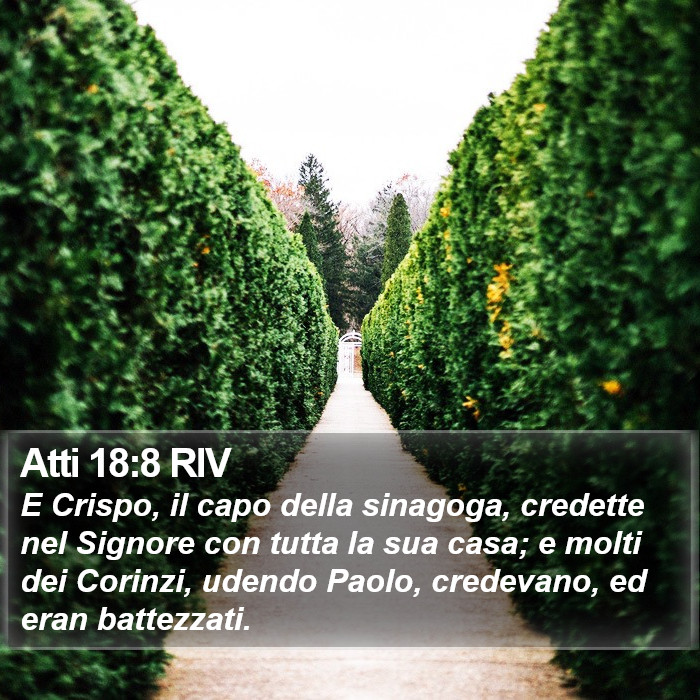 Atti 18:8 RIV Bible Study