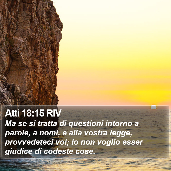 Atti 18:15 RIV Bible Study