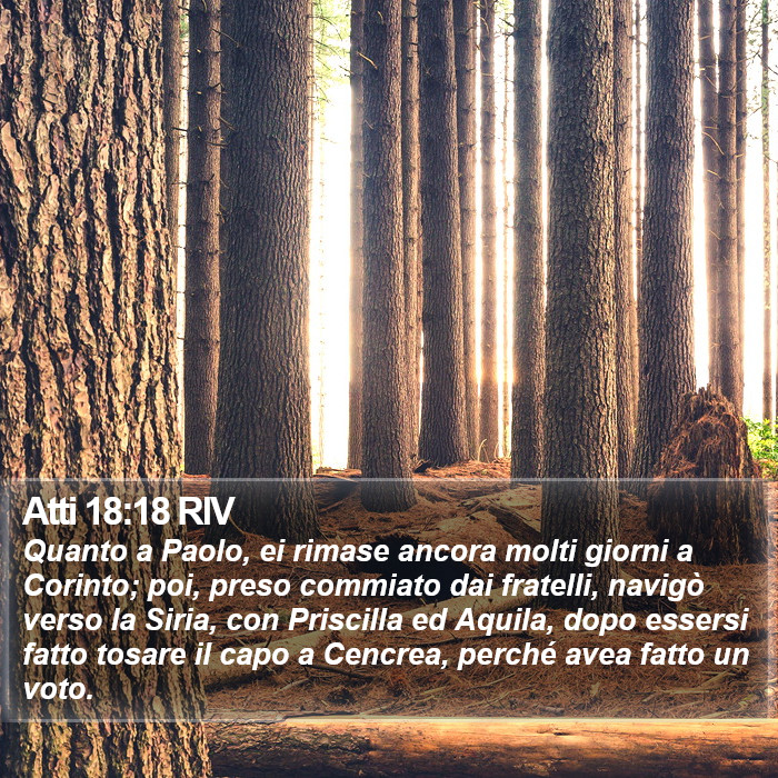 Atti 18:18 RIV Bible Study