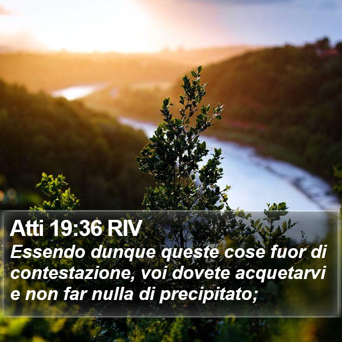 Atti 19:36 RIV Bible Study