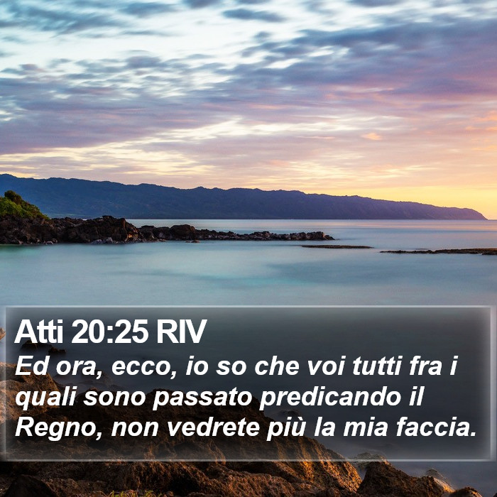 Atti 20:25 RIV Bible Study